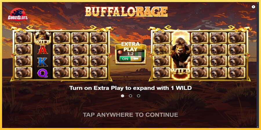 Buffalo Rage акча үчүн оюн машинасы, сүрөт 1