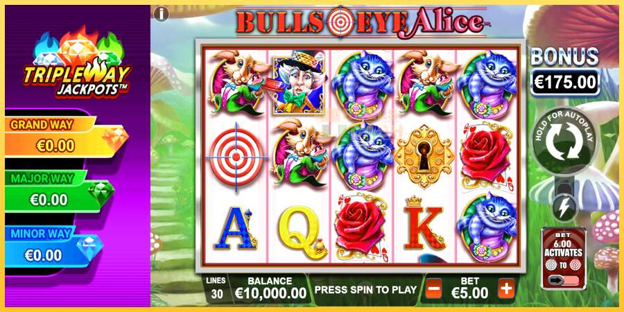 Bulls Eye Alice акча үчүн оюн машинасы, сүрөт 2