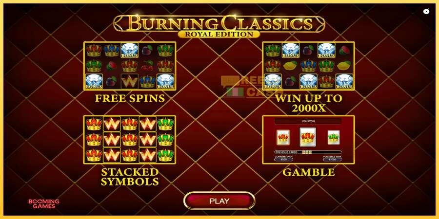 Burning Classics Royal Edition акча үчүн оюн машинасы, сүрөт 1