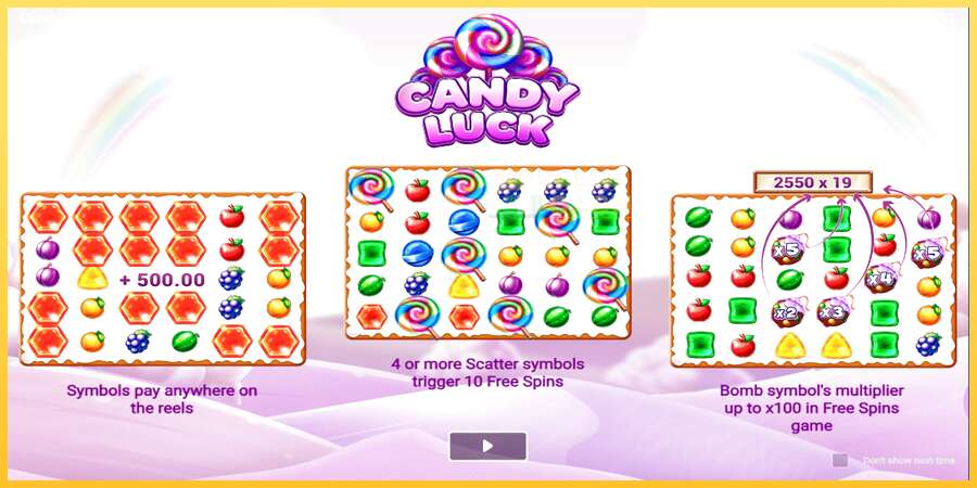 Candy Luck акча үчүн оюн машинасы, сүрөт 1