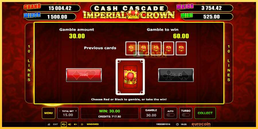 Cash Cascade Imperial Crown акча үчүн оюн машинасы, сүрөт 4