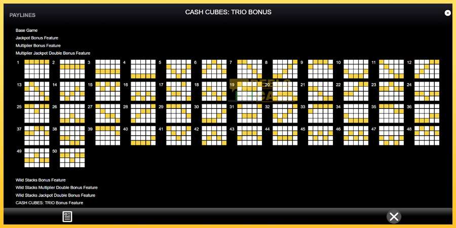 Cash Cubes: Trio Bonus акча үчүн оюн машинасы, сүрөт 6