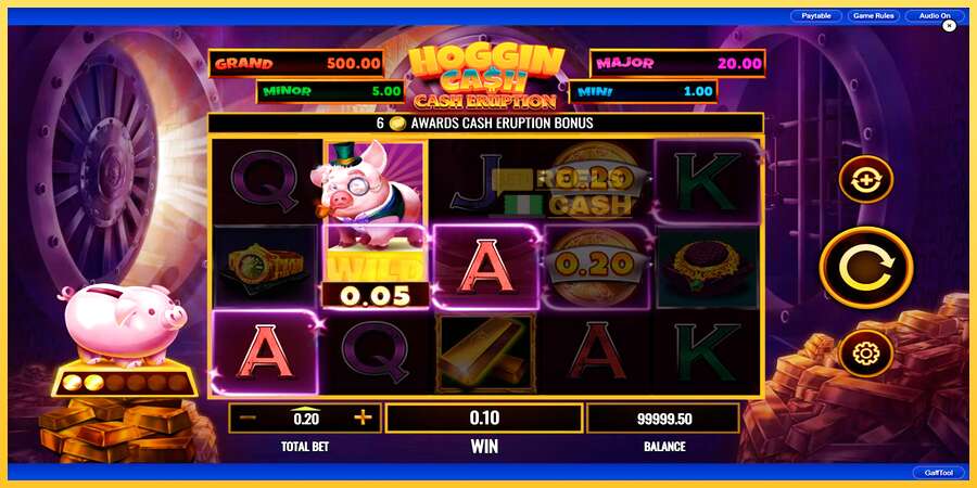 Cash Eruption Hoggin Cash акча үчүн оюн машинасы, сүрөт 3