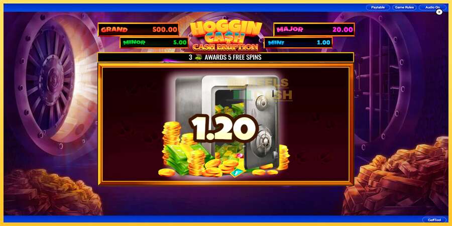 Cash Eruption Hoggin Cash акча үчүн оюн машинасы, сүрөт 6