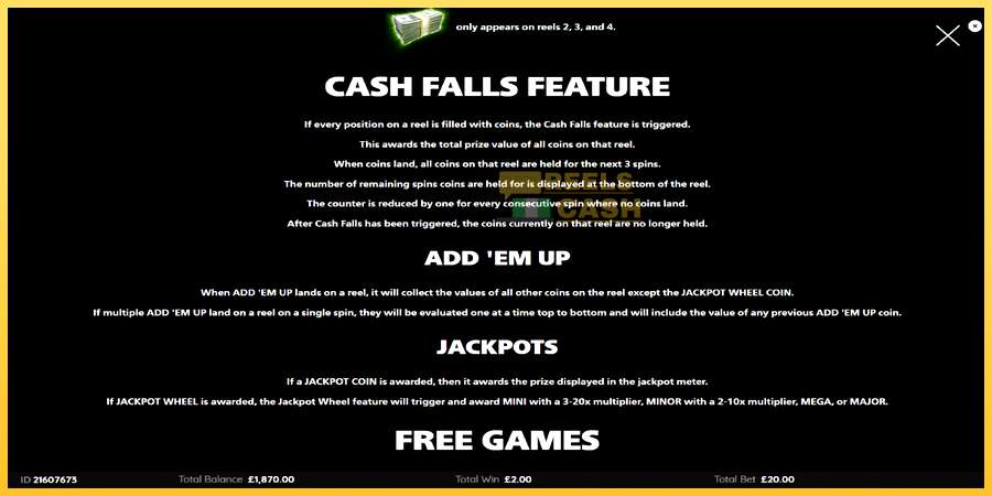 Cash Falls: Add Em Up Gold акча үчүн оюн машинасы, сүрөт 6