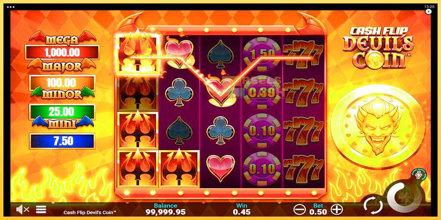 Cash Flip Devils Coin акча үчүн оюн машинасы, сүрөт 2