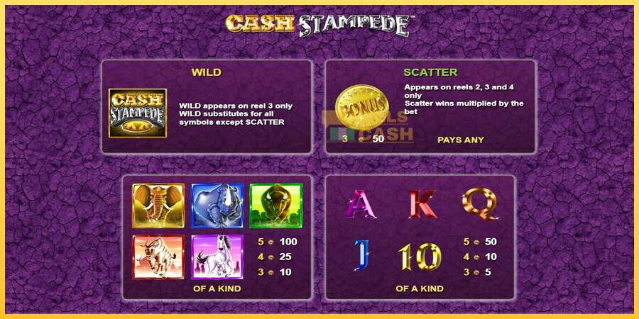 Cash Stampede акча үчүн оюн машинасы, сүрөт 2