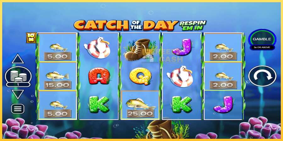 Catch of the Day Respin Em In акча үчүн оюн машинасы, сүрөт 2