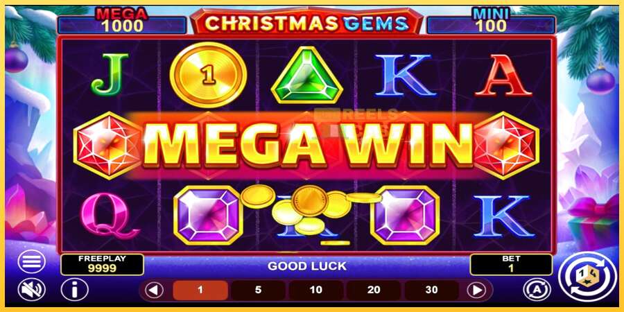 Christmas Gems Hold & Win акча үчүн оюн машинасы, сүрөт 3