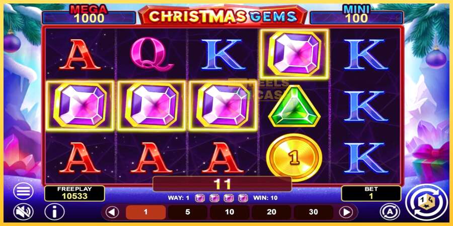 Christmas Gems Hold & Win акча үчүн оюн машинасы, сүрөт 4