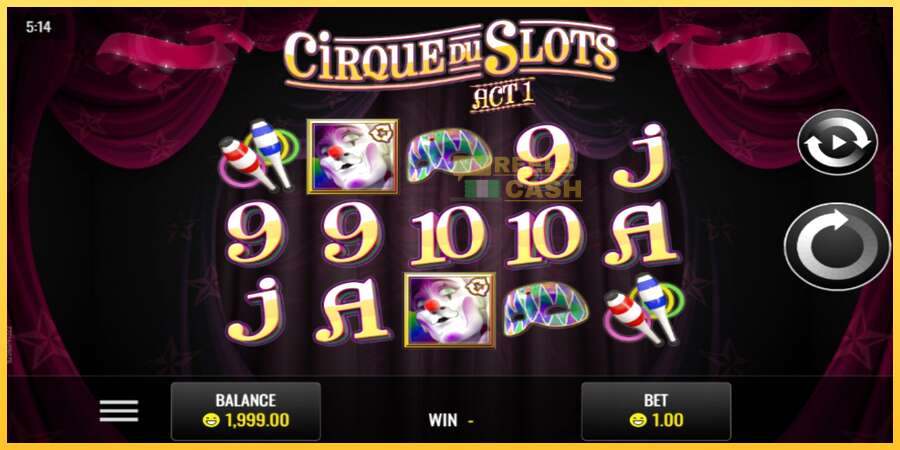 Cirque du Slots акча үчүн оюн машинасы, сүрөт 1