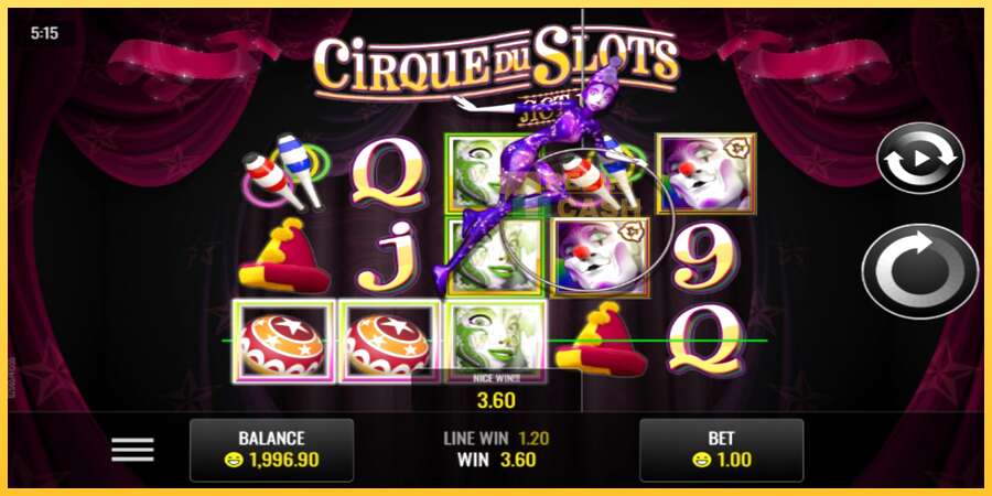 Cirque du Slots акча үчүн оюн машинасы, сүрөт 2