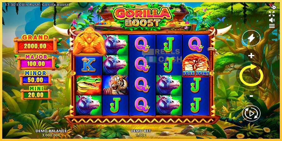 Coin Rush: Gorilla Boost акча үчүн оюн машинасы, сүрөт 1