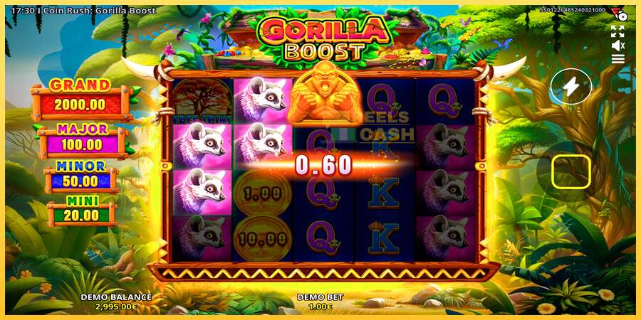 Coin Rush: Gorilla Boost акча үчүн оюн машинасы, сүрөт 2