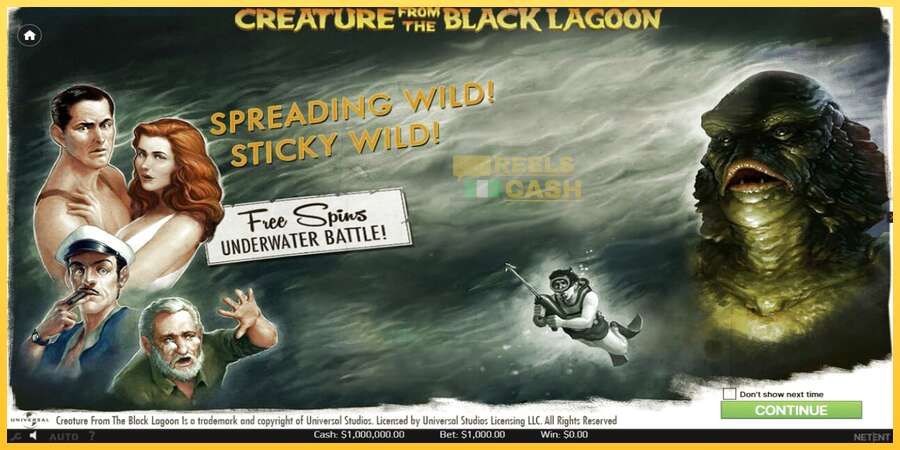 Creature From The Black Lagoon акча үчүн оюн машинасы, сүрөт 1