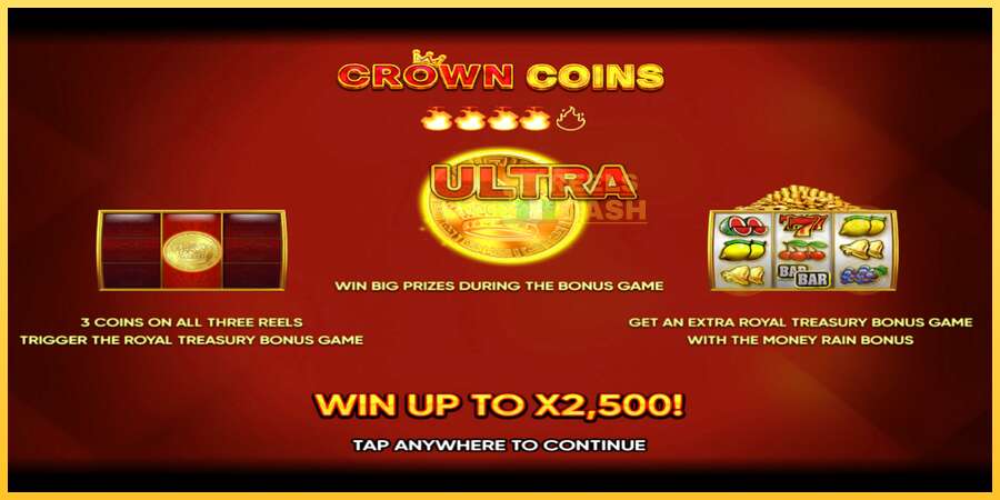 Crown Coins акча үчүн оюн машинасы, сүрөт 1