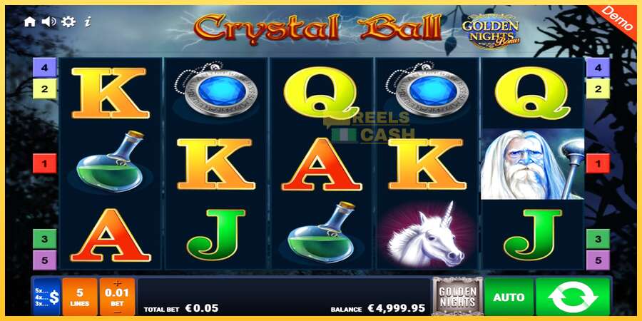 Crystal Ball Golden Nights акча үчүн оюн машинасы, сүрөт 1