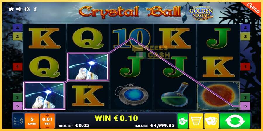 Crystal Ball Golden Nights акча үчүн оюн машинасы, сүрөт 2