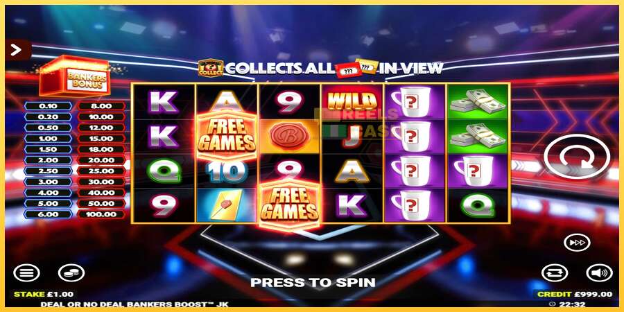 Deal or No Deal Bankers Boost Jackpot King акча үчүн оюн машинасы, сүрөт 1