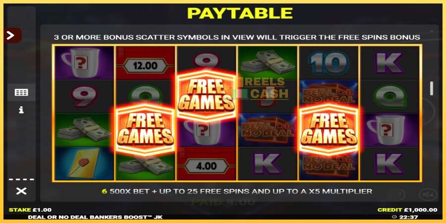 Deal or No Deal Bankers Boost Jackpot King акча үчүн оюн машинасы, сүрөт 4