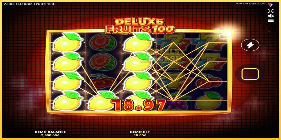 Deluxe Fruits 100 акча үчүн оюн машинасы, сүрөт 2