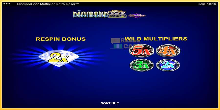 Diamond 777 Multiplier Retro Roller акча үчүн оюн машинасы, сүрөт 1