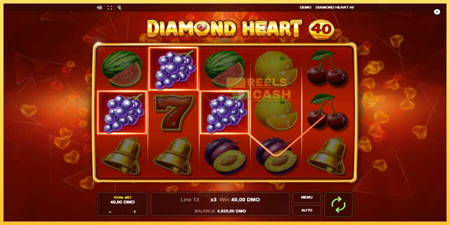 Diamond Heart 40 акча үчүн оюн машинасы, сүрөт 2