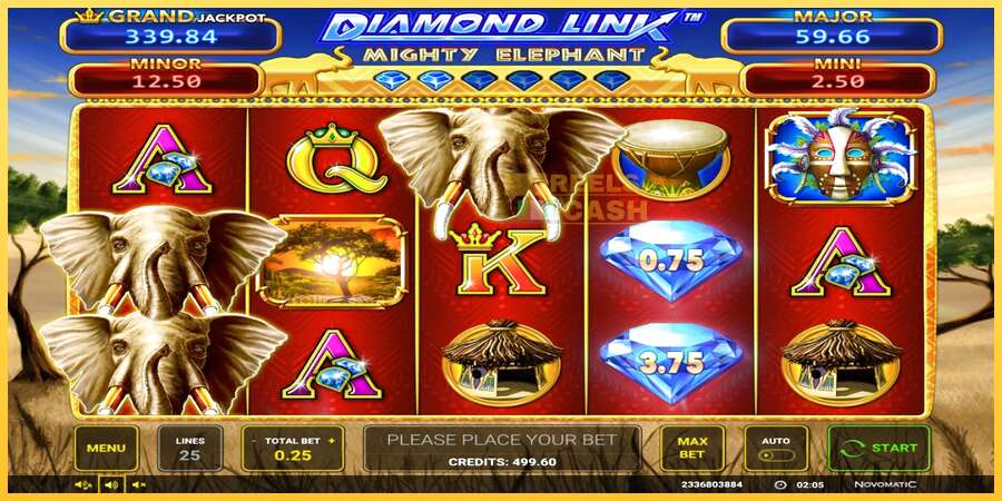 Diamond Link: Mighty Elephant акча үчүн оюн машинасы, сүрөт 1