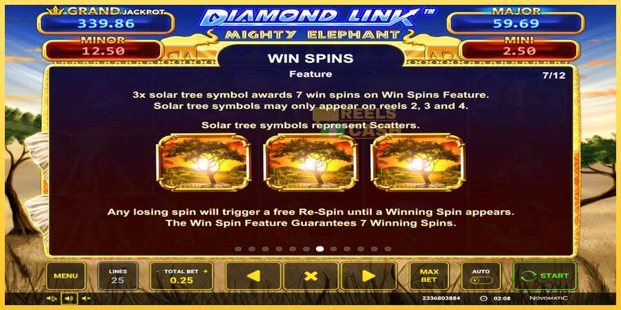 Diamond Link: Mighty Elephant акча үчүн оюн машинасы, сүрөт 5