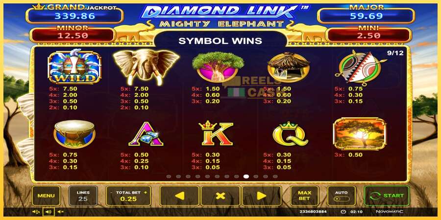 Diamond Link: Mighty Elephant акча үчүн оюн машинасы, сүрөт 7