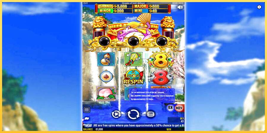 Dreams of Gold Jackpot акча үчүн оюн машинасы, сүрөт 2