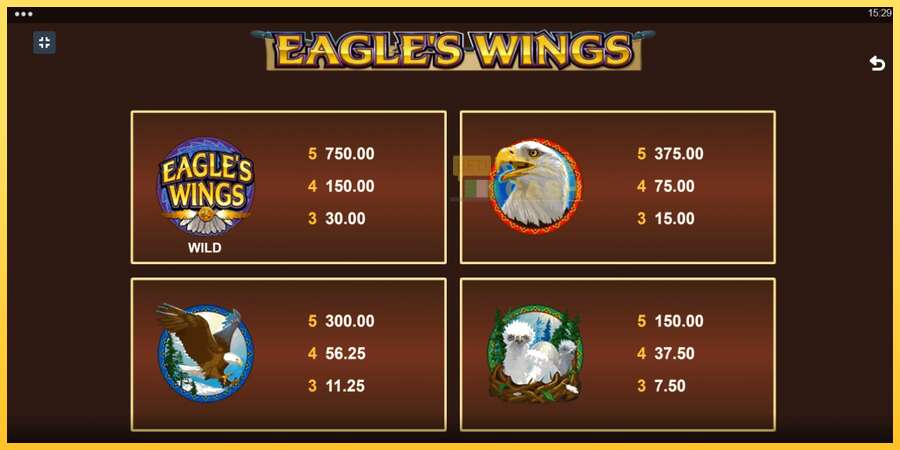 Eagles Wings акча үчүн оюн машинасы, сүрөт 6