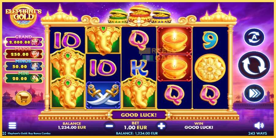 Elephants Gold Buy Bonus Combo акча үчүн оюн машинасы, сүрөт 1