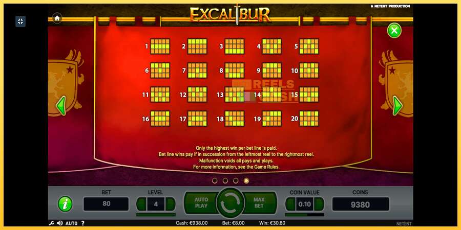 Excalibur акча үчүн оюн машинасы, сүрөт 9