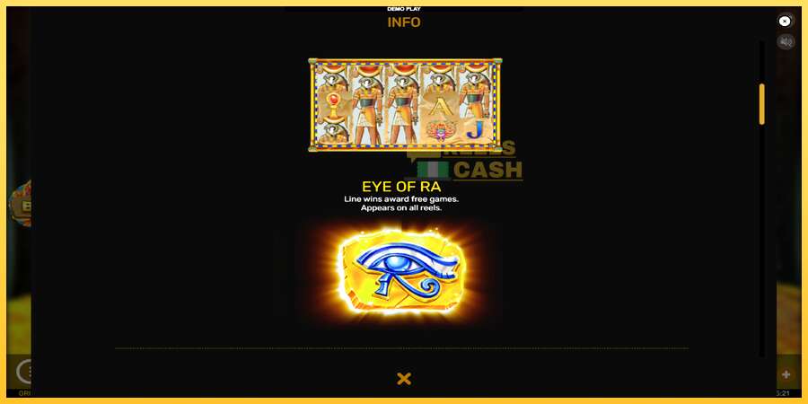 Eyes of Ra акча үчүн оюн машинасы, сүрөт 5