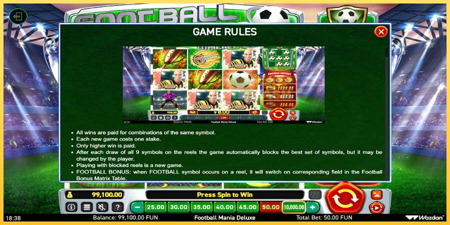 Football Mania Deluxe акча үчүн оюн машинасы, сүрөт 6