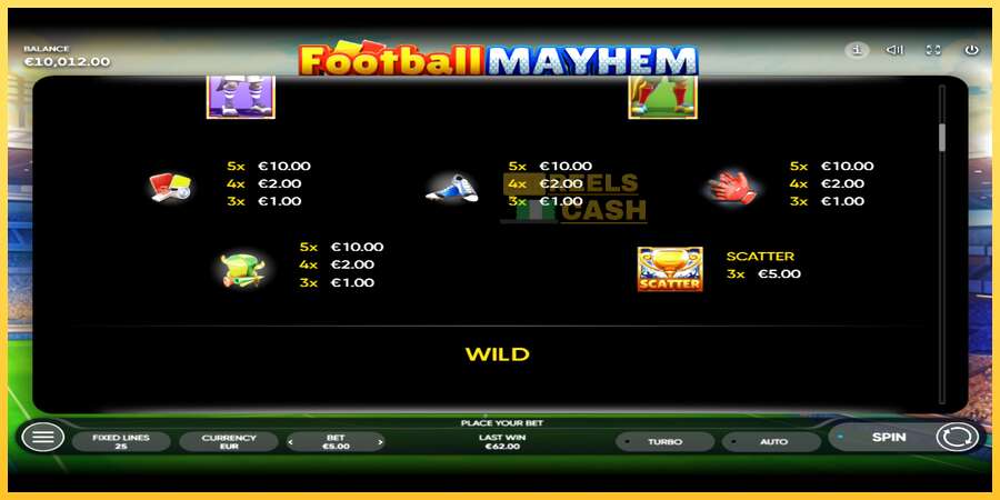 Football Mayhem акча үчүн оюн машинасы, сүрөт 6