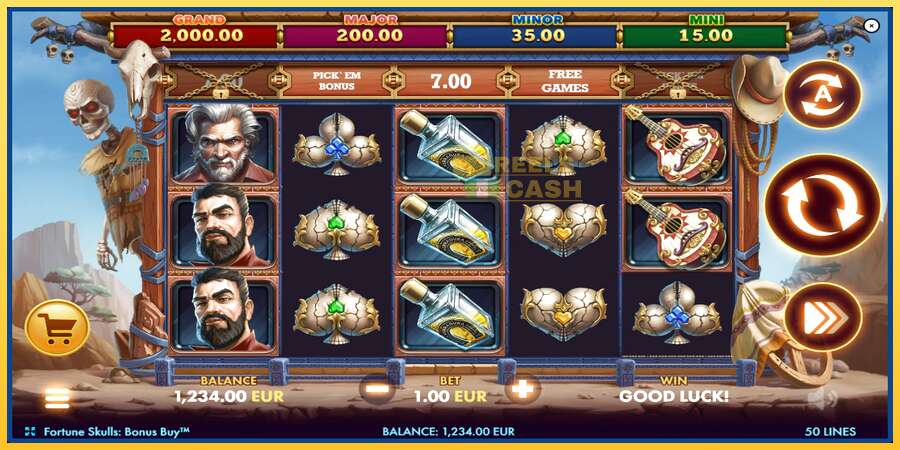 Fortune Skulls Bonus Buy акча үчүн оюн машинасы, сүрөт 2