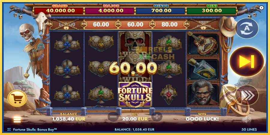 Fortune Skulls Bonus Buy акча үчүн оюн машинасы, сүрөт 3