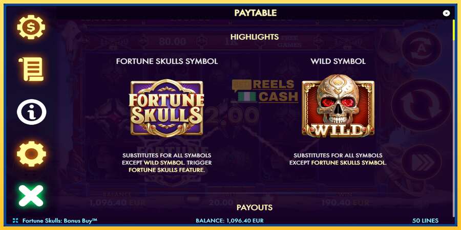 Fortune Skulls Bonus Buy акча үчүн оюн машинасы, сүрөт 5