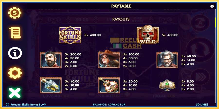 Fortune Skulls Bonus Buy акча үчүн оюн машинасы, сүрөт 6