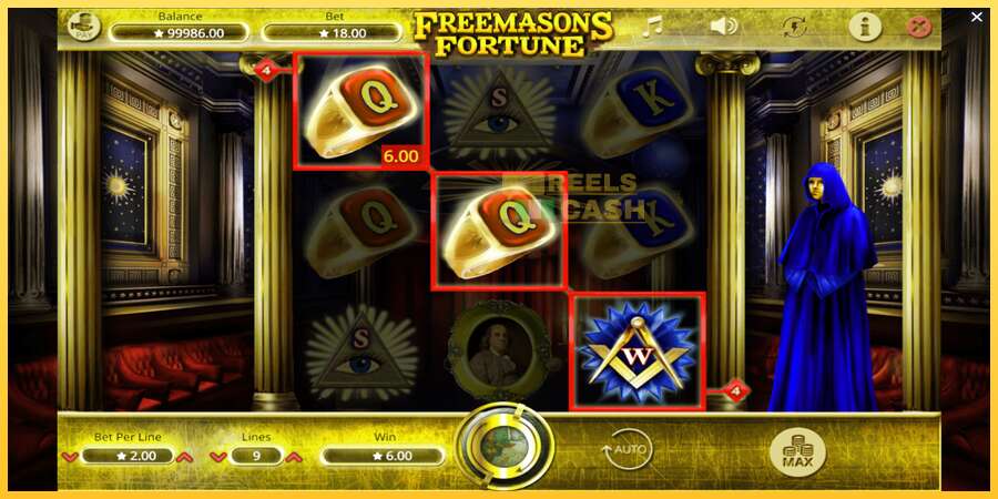 Freemasons Fortune акча үчүн оюн машинасы, сүрөт 3