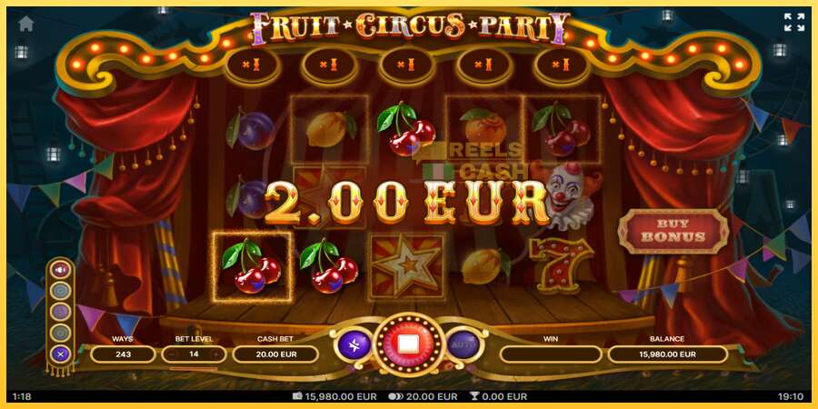 Fruit Circus Party акча үчүн оюн машинасы, сүрөт 3