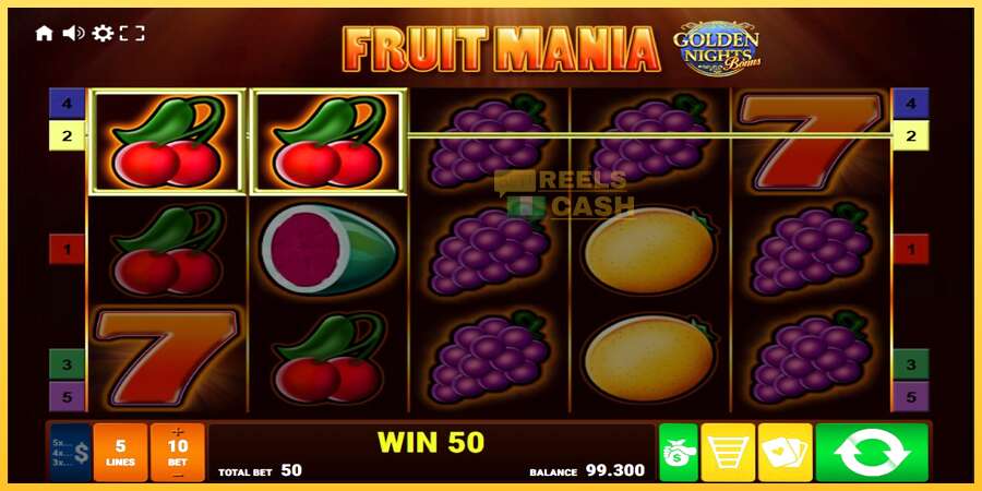 Fruit Mania Golden Nights акча үчүн оюн машинасы, сүрөт 2