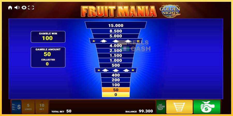 Fruit Mania Golden Nights акча үчүн оюн машинасы, сүрөт 3