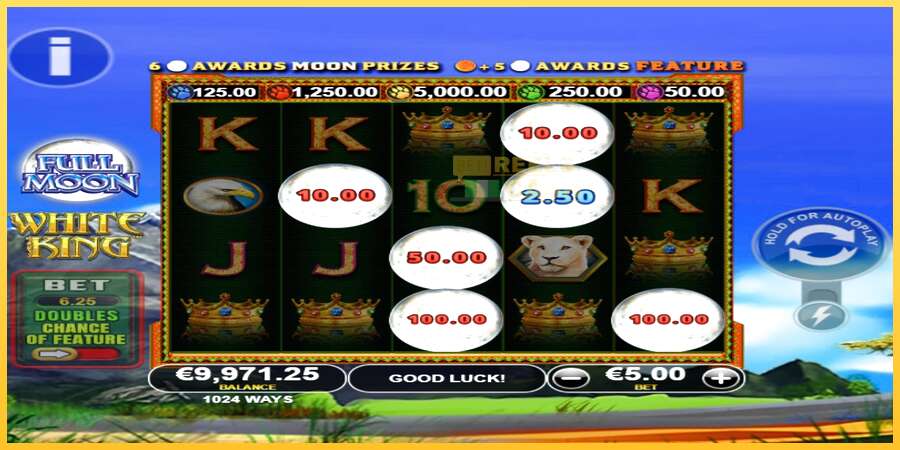 Full Moon: White King PowerPlay Jackpot акча үчүн оюн машинасы, сүрөт 3