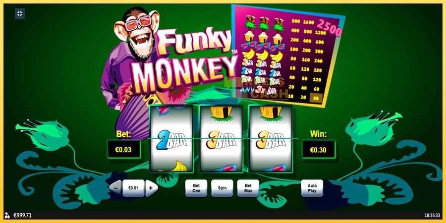 Funky Monkey акча үчүн оюн машинасы, сүрөт 3