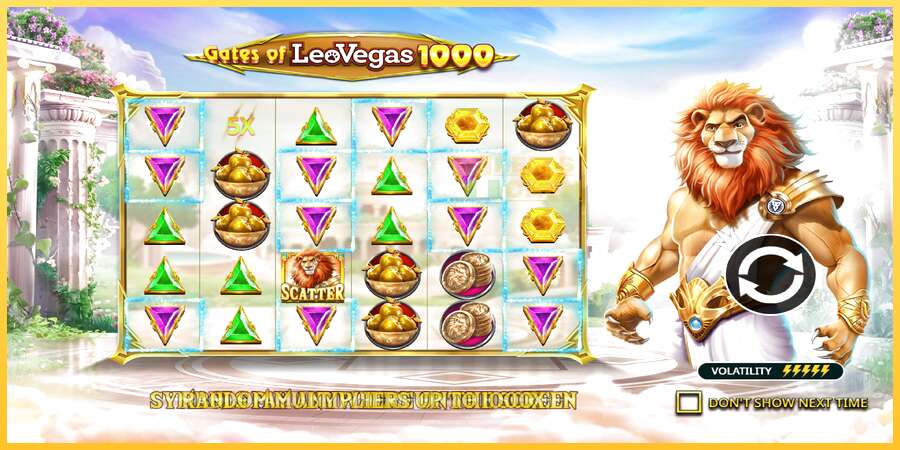 Gates of LeoVegas 1000 акча үчүн оюн машинасы, сүрөт 1