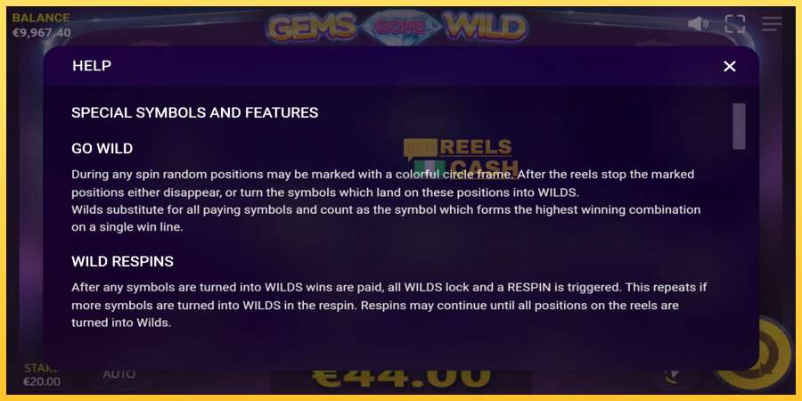 Gems Gone Wild акча үчүн оюн машинасы, сүрөт 6