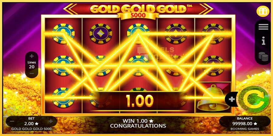 Gold Gold Gold 5000 акча үчүн оюн машинасы, сүрөт 2